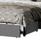 HOMLUX Full Upholstered Platform Storage Bed with Headboard Shelf and USB Charging Station in Gray, , large