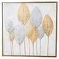 Maple and Jade 40" x 40" Framed Wall Art in Gold, Silver and White, , large
