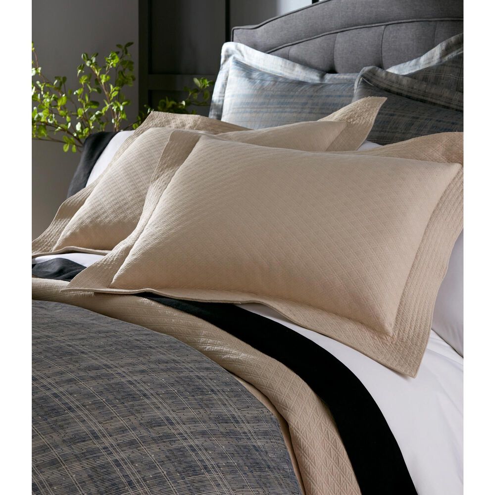 Peacock Alley Alyssa Matelasse King Sham in Flax, , large