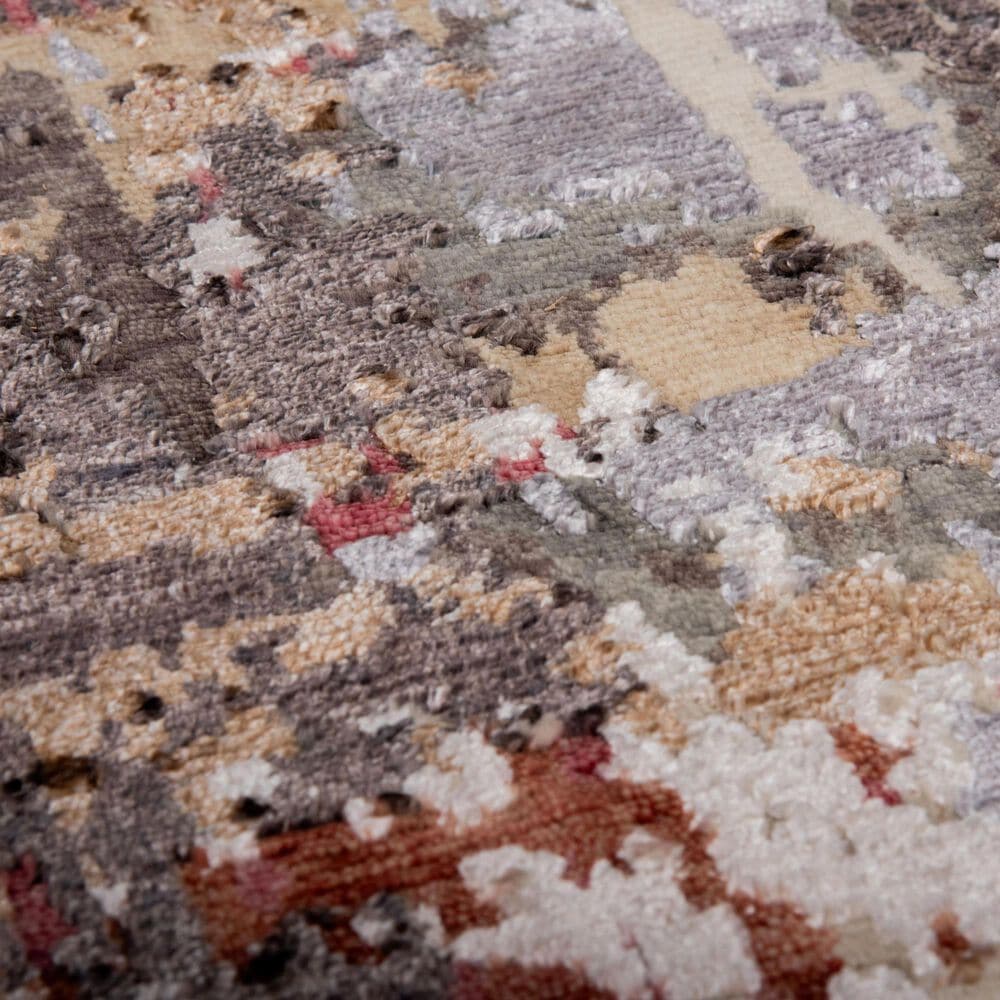 Rizzy Evolution Rust, Brown, Silver, Beige and Ivory 8&#39; x 10&#39; Area Rug, , large
