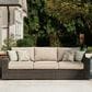 Ashley Coastline Bay Stationary Patio Sofa in Brown, , large