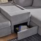Ashley Modmax 5-Piece Sectional with Audio System and Storage Console in Granite, , large
