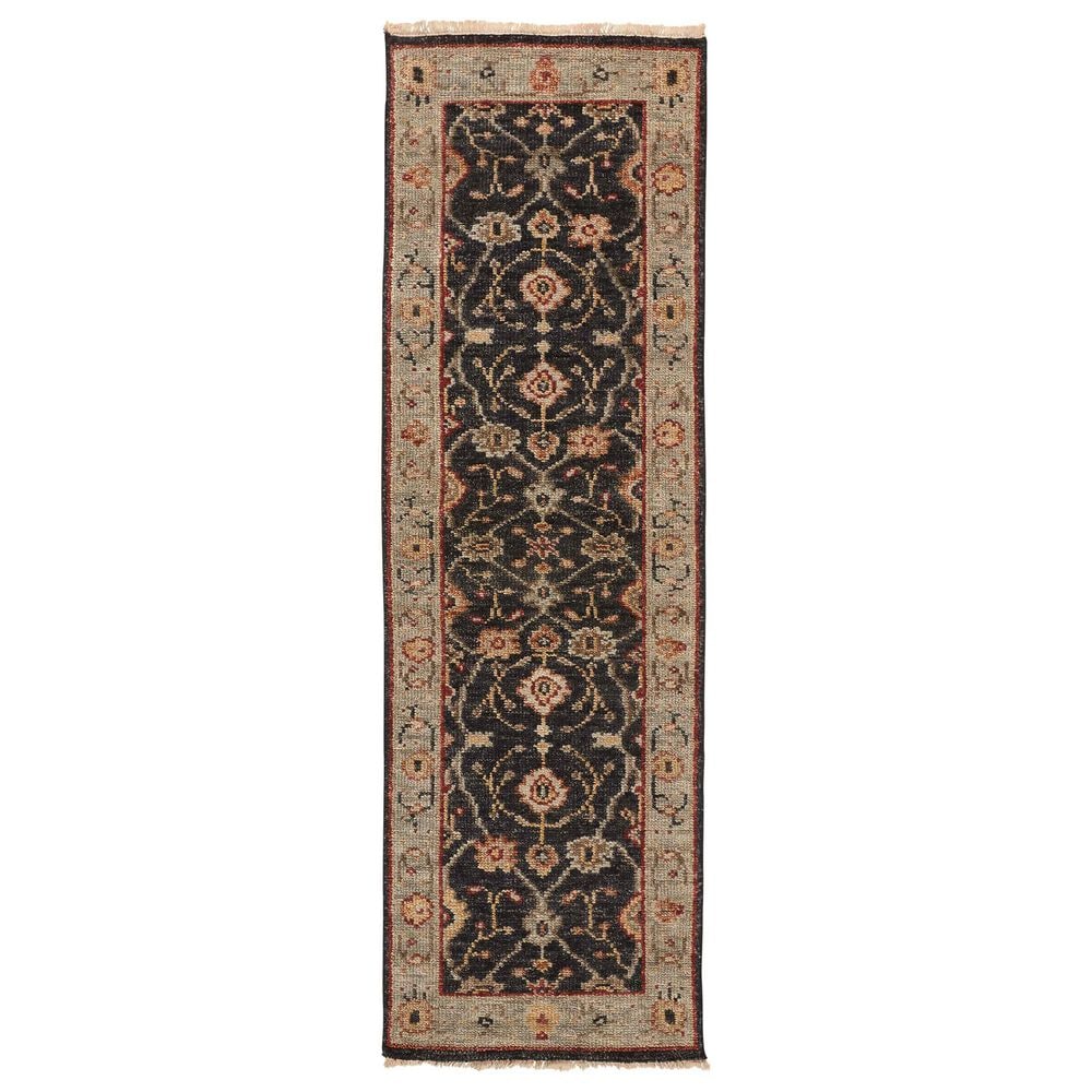 Feizy Carrington 2"6" x 8" Charcoal and Light Blue Area Rug, , large