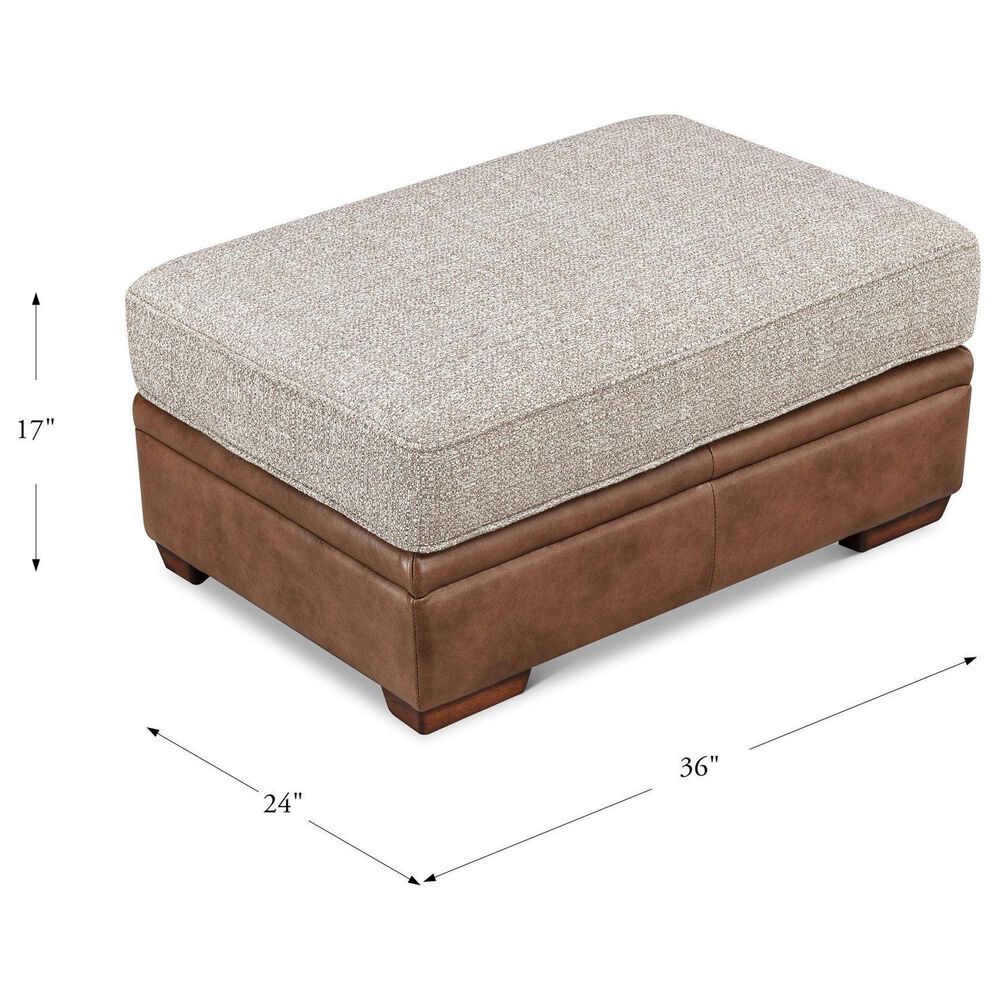 Hydeline Quebec Rectangular Ottoman in Aged Maple, , large