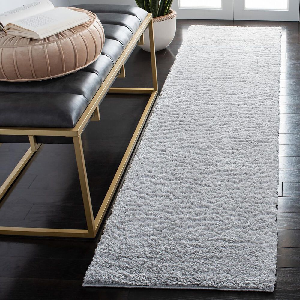 Safavieh August Shag 2&#39; x 8&#39; Light Grey Runner, , large