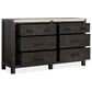 Nicolette Home Plum Creek 6-Drawer Dresser in Ravenwood Black, , large