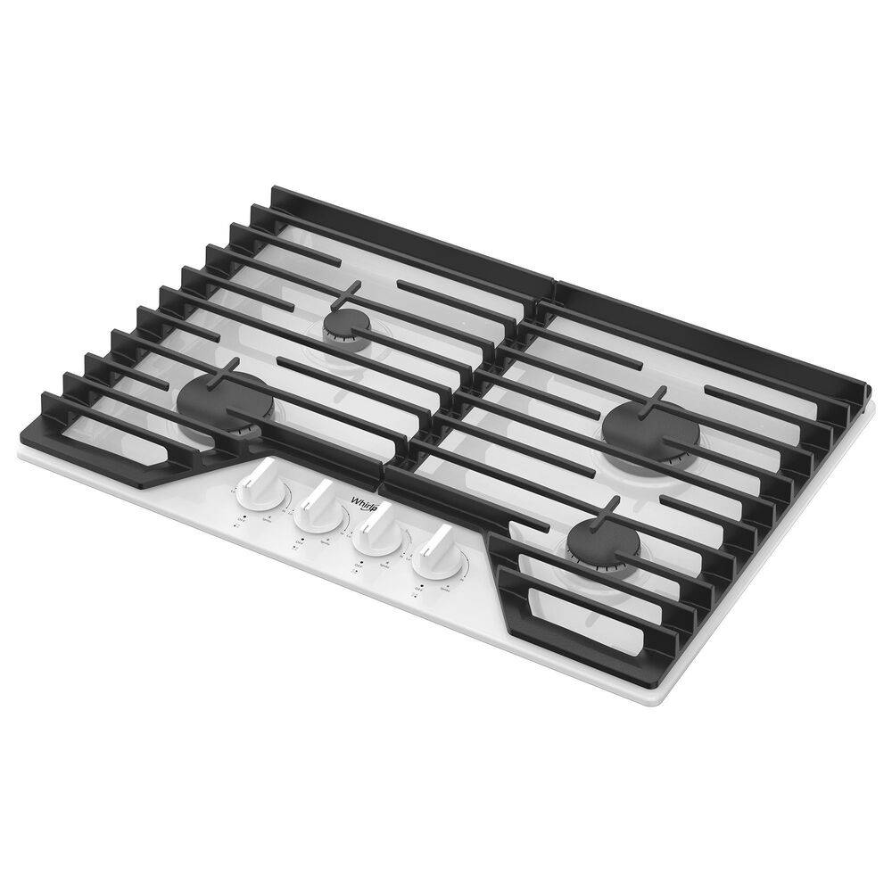 Whirlpool 30&quot; Gas Cooktop with 4 Burner in White, , large