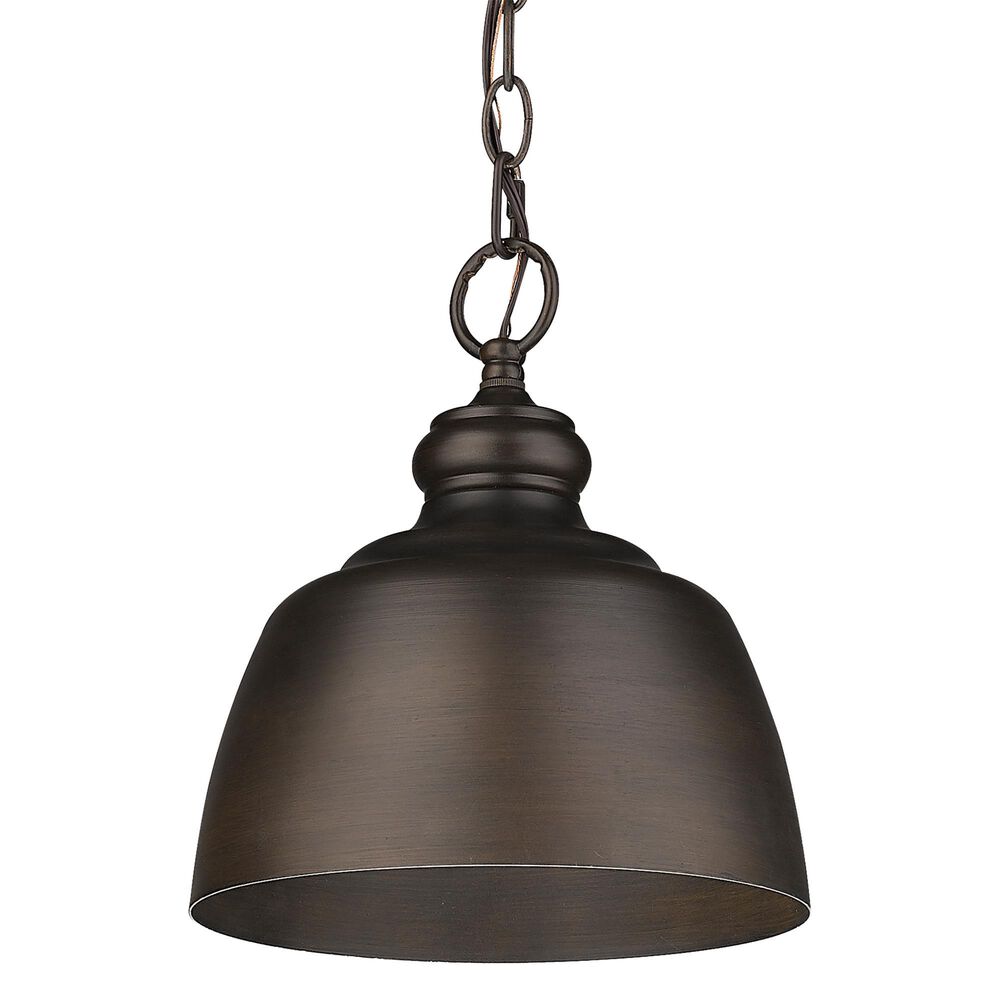 Golden Lighting Holmes Mini Pendant in Rubbed Bronze, , large