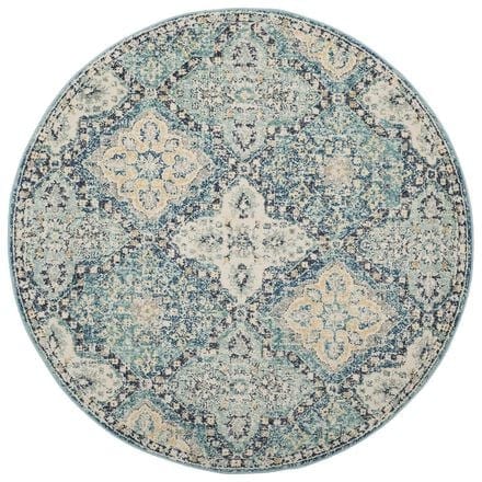 Blue pattern area rug