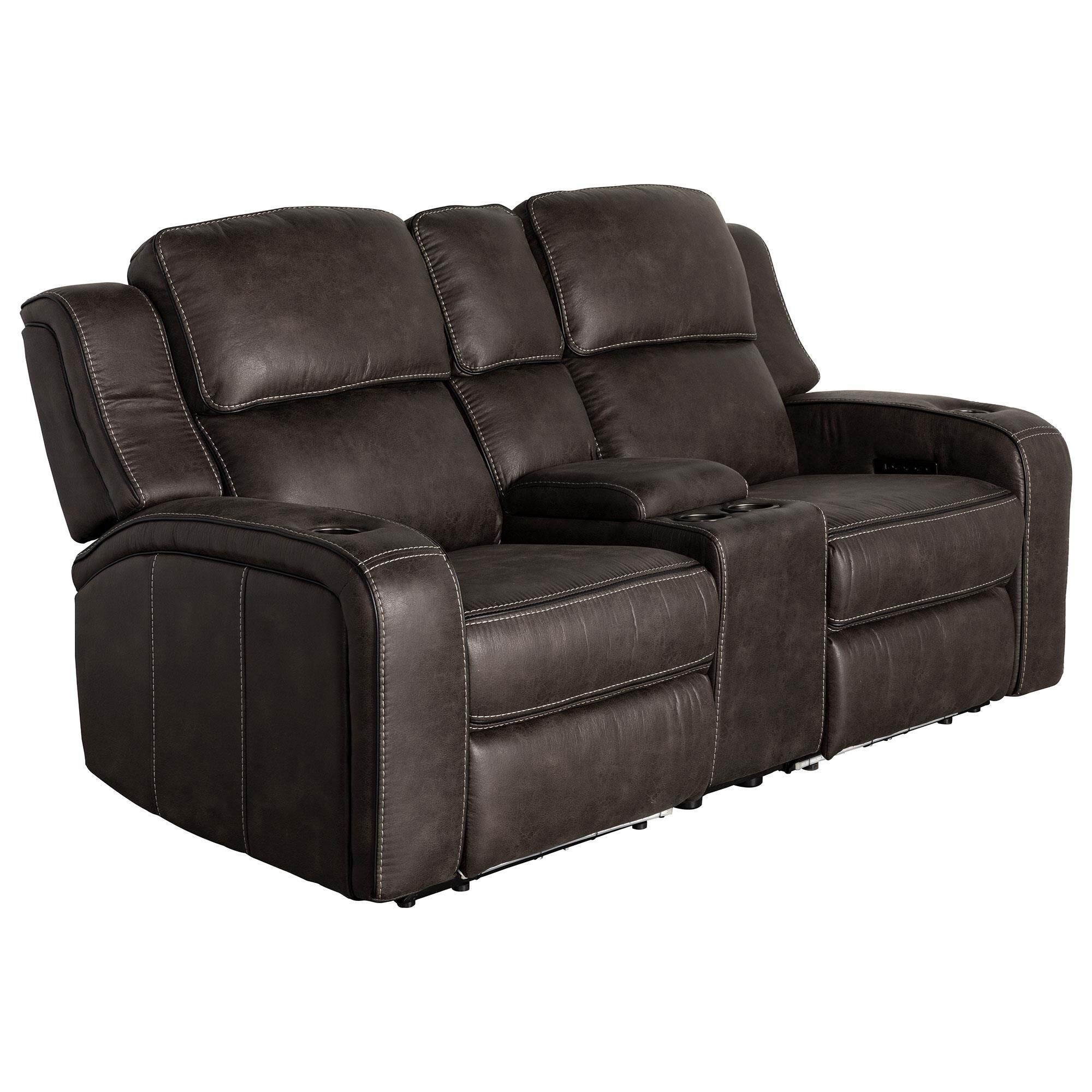 Oxford Furniture Power Reclining Loveseat in Cowboy Granite NFM
