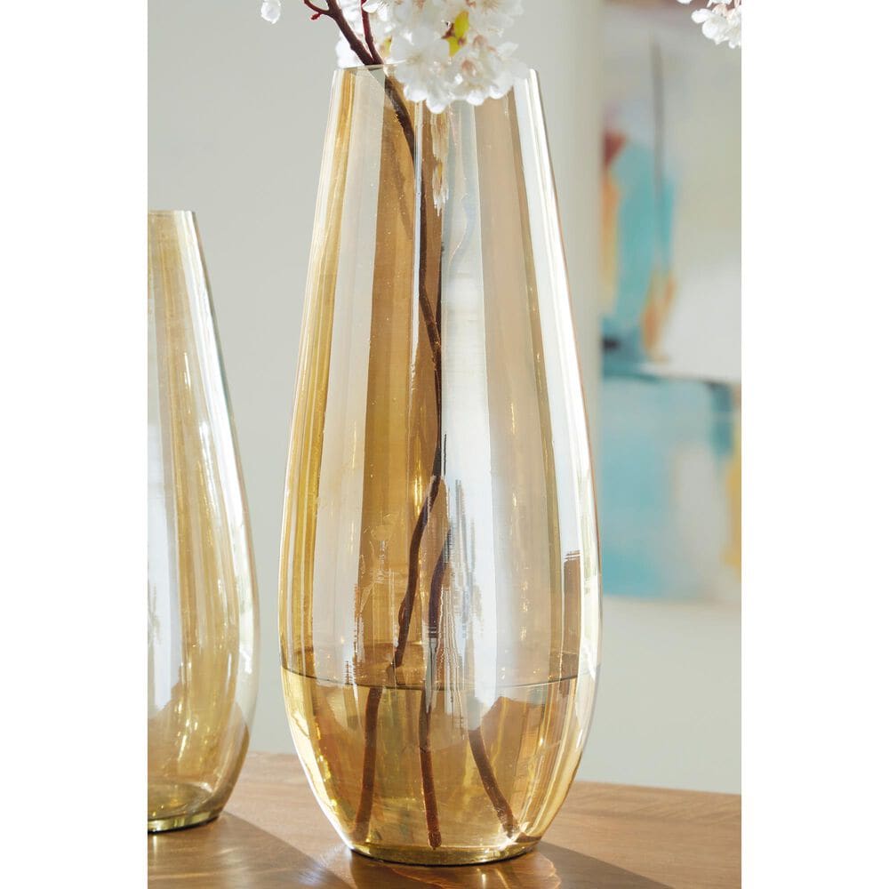 Ashley Rhettman 18&quot; Vase in Amber, , large
