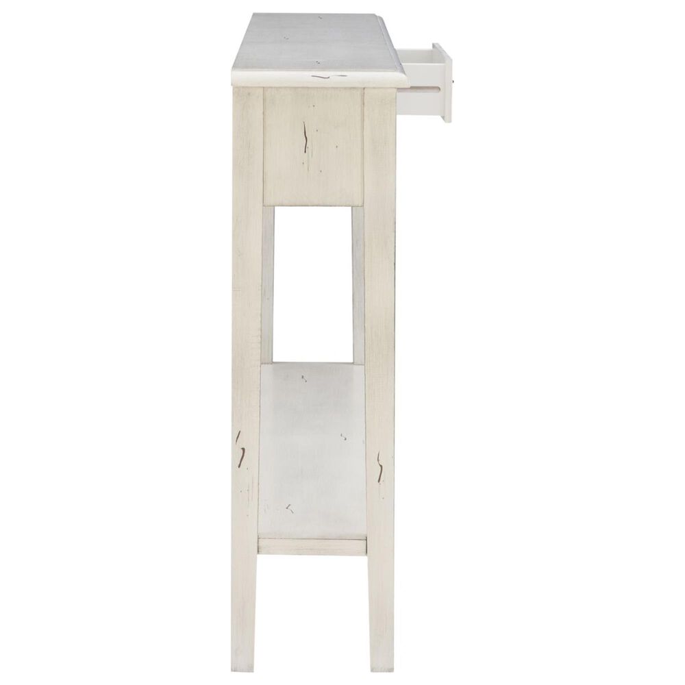 Linden Boulevard Sadie Long Console Table in Distressed Cream, , large