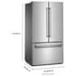 Maytag 31 Cu. Ft. French Door Bottom Mount Refrigerator in Fingerprint-Resistant Stainless, , large