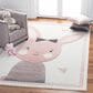 Safavieh Carousel CRK166 4" x 6" Ivory and Pink Kids  Area Rug, , large