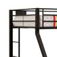 Furniture of America Francis Twin XL Over Queen Bunk Bed in Black, , large