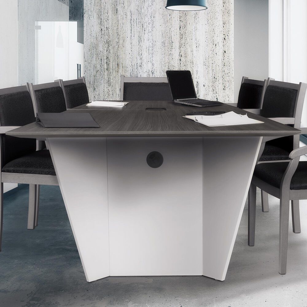 Regency Global Sourcing Array 96" Conference Table in White and Ash Grey, , large