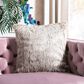 Safavieh Dusty Fur 20" Pillow in Gray, , large