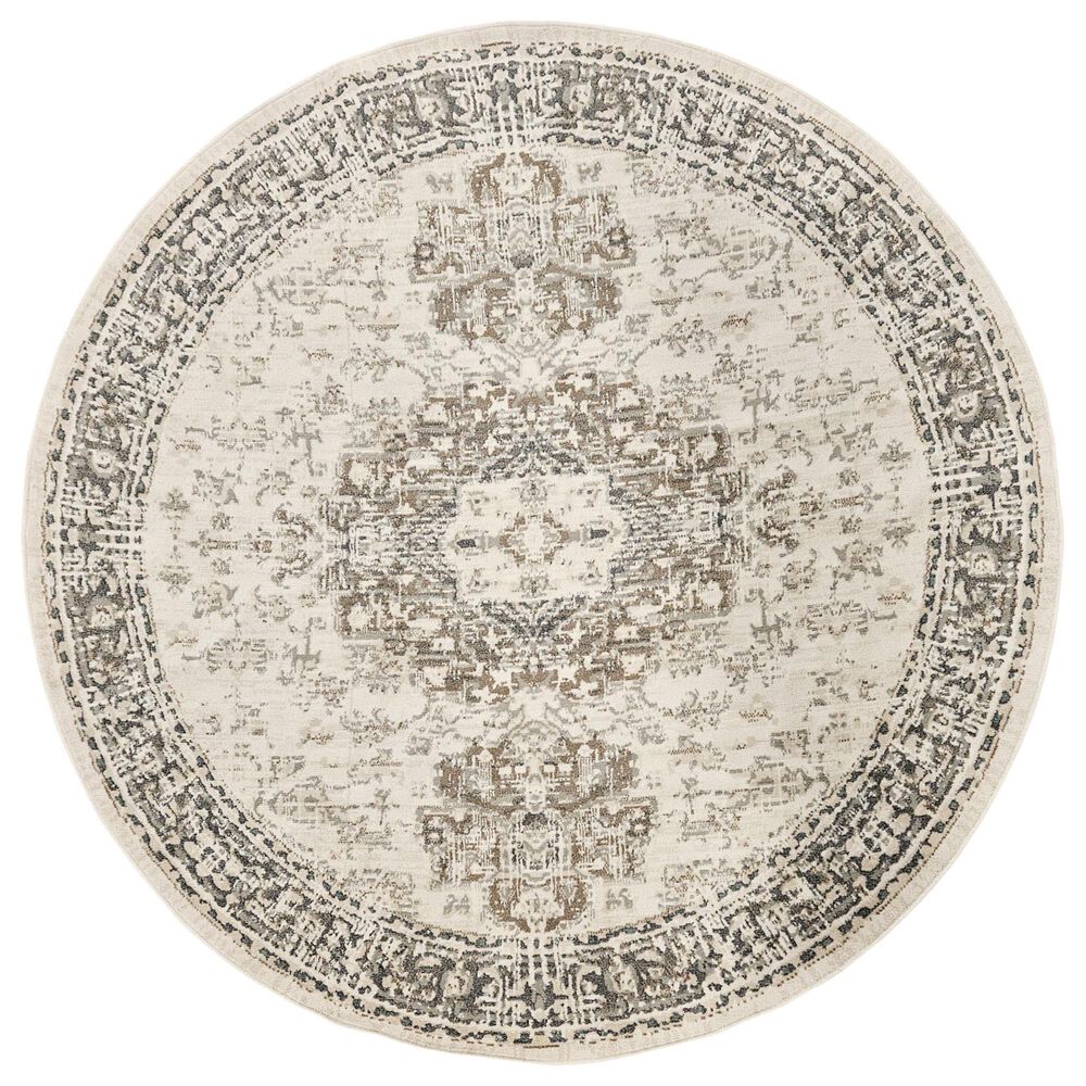 Amer Rugs Alpine 7&#39;10&quot; Round Light Beige Area Rug, , large
