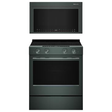 KitchenAid 2-Piece Kitchen Package with 30" Slide-In Smart Electric Range and 30" Over-the-Range Microwave Oven in Juniper, , large