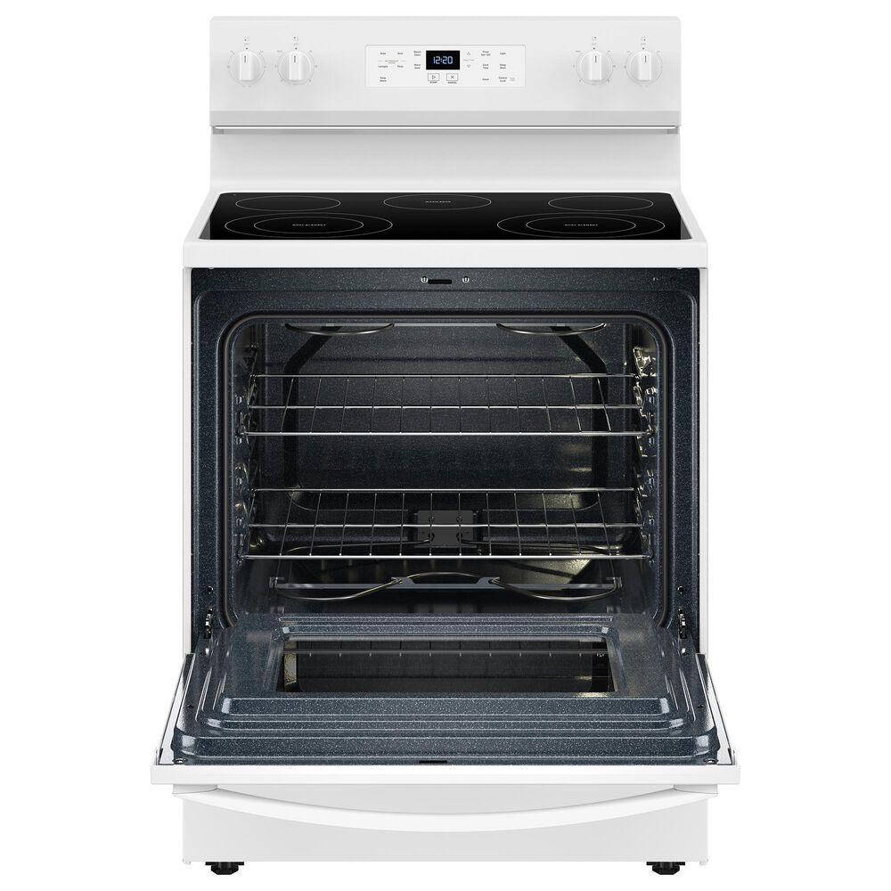 Whirlpool 5.3 Cu. Ft. Freestanding Electric Range with Steam Clean in White, , large