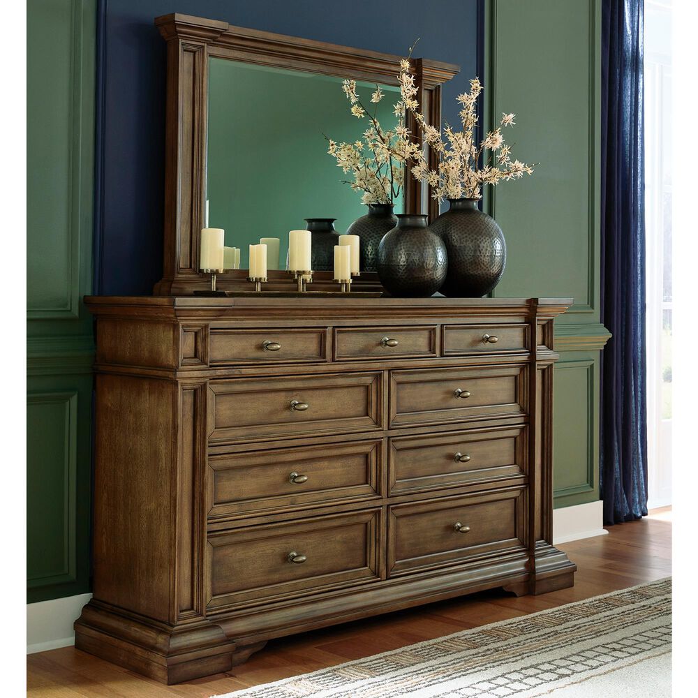 Millenium Frantanna 9 Drawer Dresser and Mirror in Brown, , large