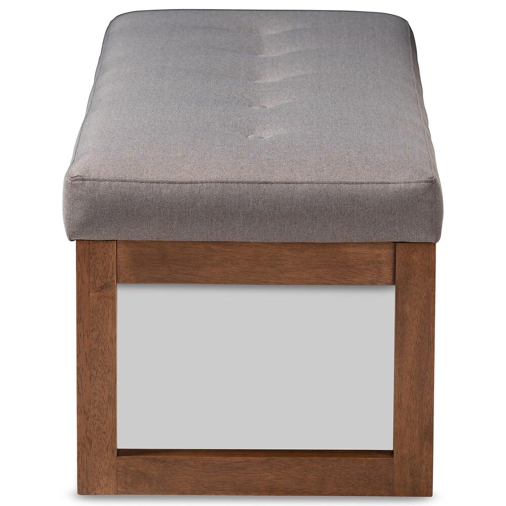 Baxton Studio Caramay Accent Bench in Grey, , large