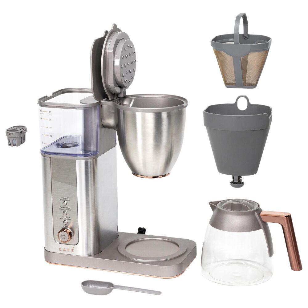 Cafe Specialty Drip Coffee Maker with Glass Carafe in Stainless Steel, , large