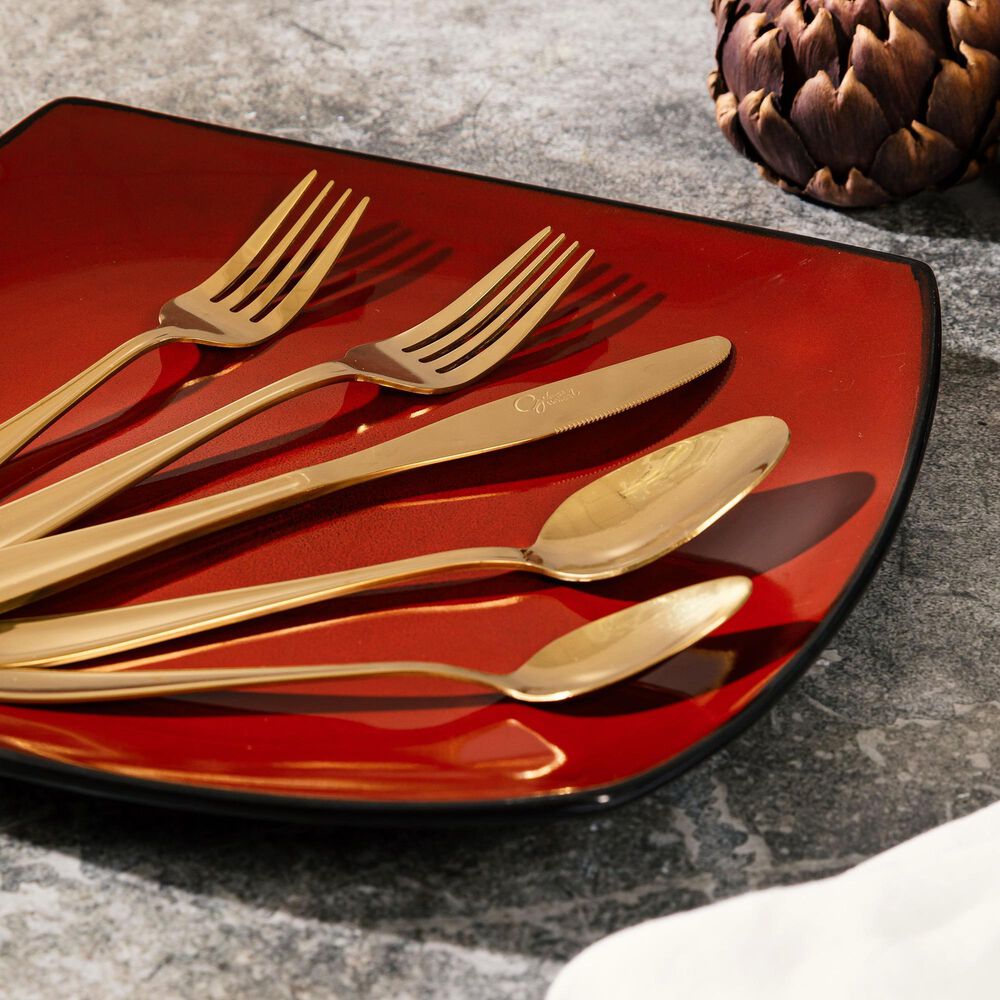 Gibson Home Stravida 20-Piece Flatware Set in Gold, , large