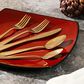 Gibson Home Stravida 20-Piece Flatware Set in Gold, , large