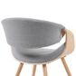 Armen Living Butterfly Arm Chair with Gray Upholstery in Oak, , large