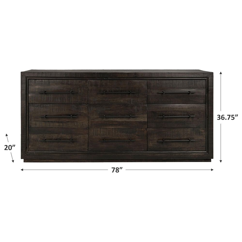 Classic Home Magdalena 9-Drawer Dresser in Brown, , large