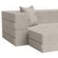 Jaxx Zipline Convertible Sleeper Sofa and Ottoman in Pewter, , large