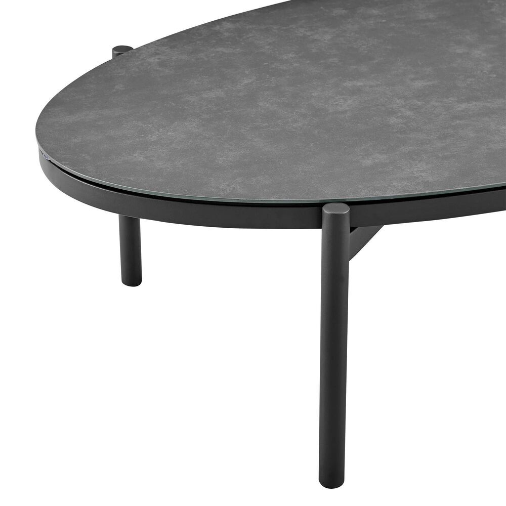 Blue River Monk 4-Piece Patio Conversation Set in Dark Gray and Black, , large