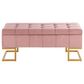 Lumisource Midas Storage Bench in Pink/Gold, , large
