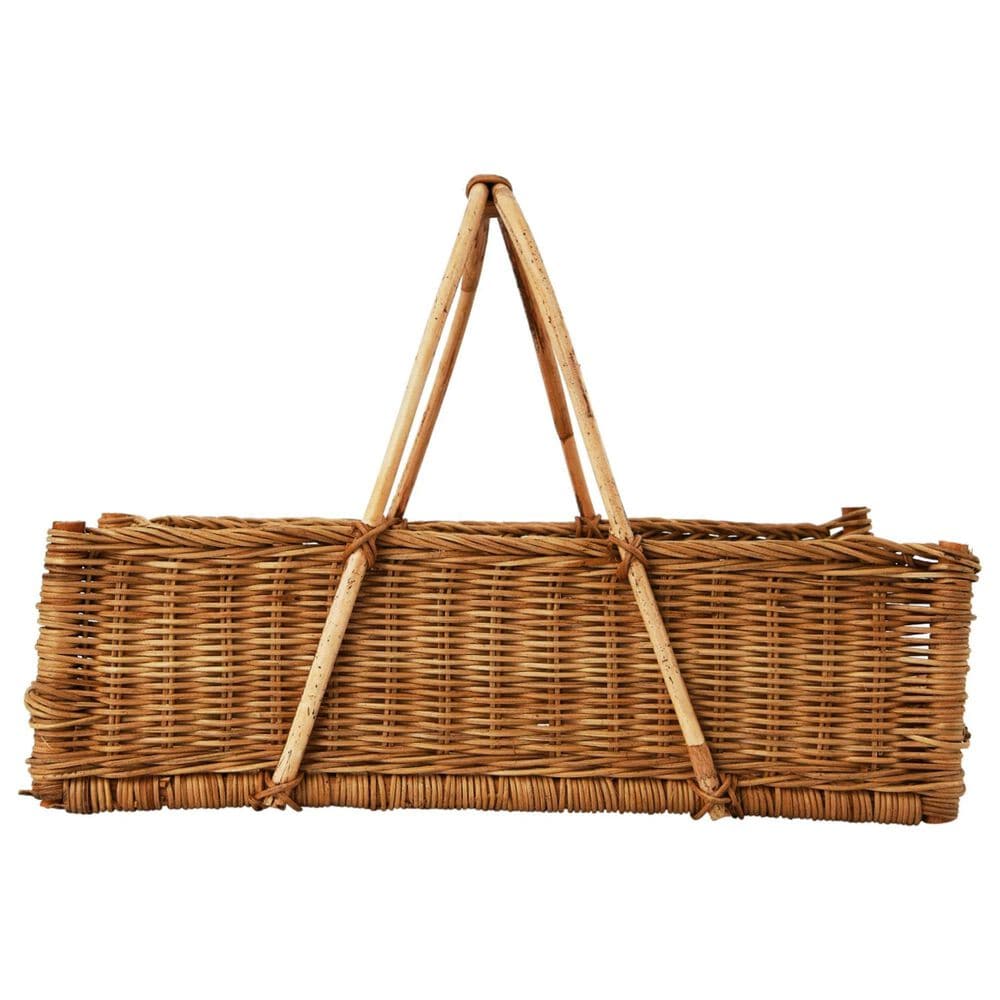 Creative Coop Decorative Handwoven Rattan Hanging Basket in Natural, , large