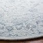Safavieh Micro-Loop MLP504M 5" Round Light Blue and Ivory Area Rug, , large