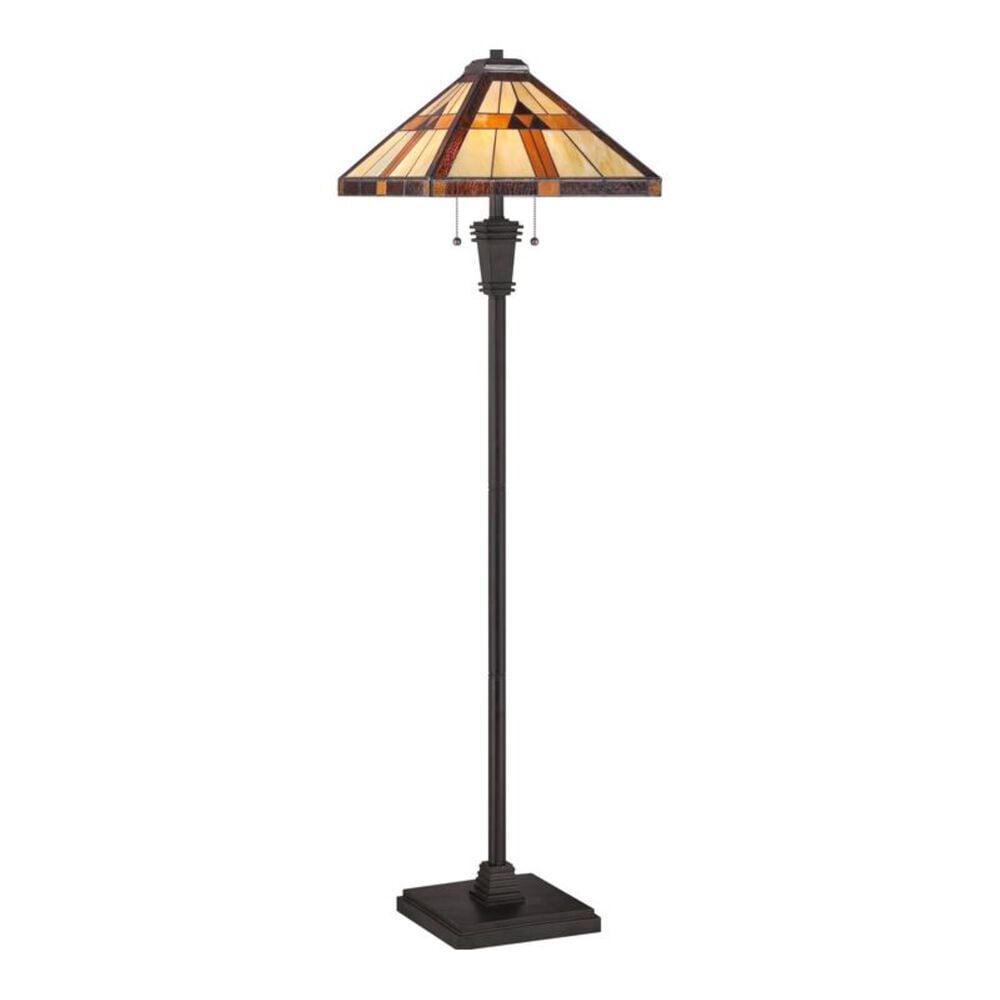 Quoizel Tiffany Bryant 2 Light Floor Lamp in Black, , large