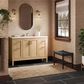 Kohler Hadron 48" Single Bathroom Vanity in Light Oak with 3 cm Bianco Bella Quartz Top and Oval Sink, , large
