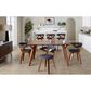 LumiSource Gardenia Swivel Fixed-Height Bar Stool with Charcoal Fabric Upholstery in Chrome and Walnut (Set of 2), , large
