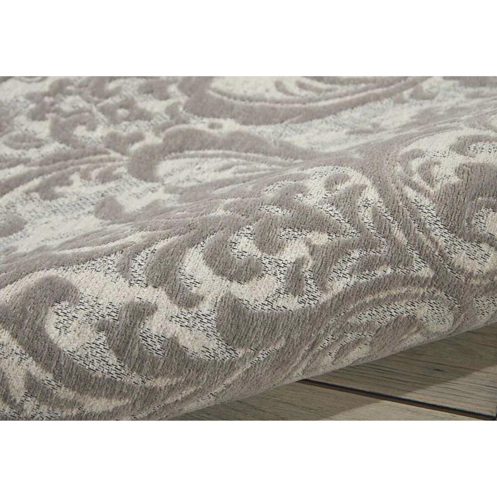 Nourison Damask DAS02 2&#39;3&quot; x 3&#39;9&quot; Ivory and Grey Area Rug, , large