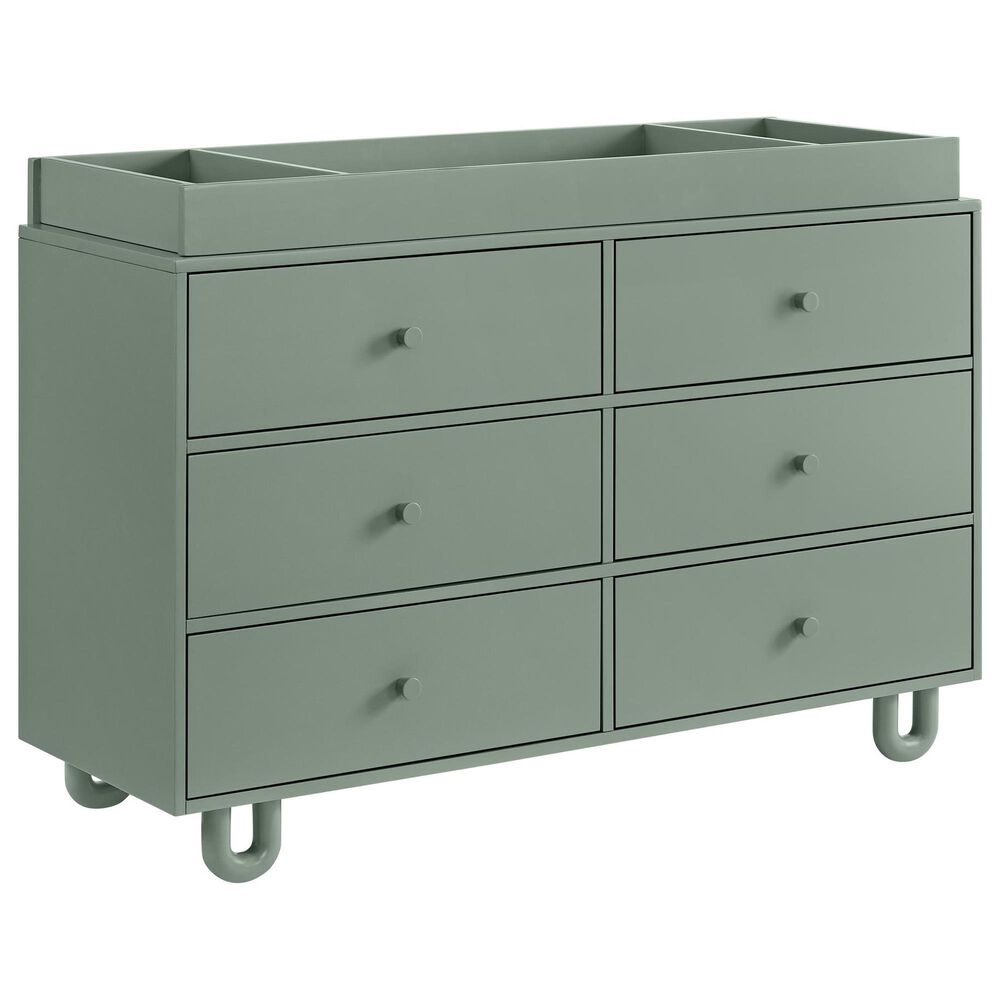 Oxford Baby Meridian 3-Piece Nursery Set with 3-in-1 Convertible Crib, Dresser and Changing Topper in Olive Green, , large
