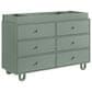 Oxford Baby Meridian 3-Piece Nursery Set with 3-in-1 Convertible Crib, Dresser and Changing Topper in Olive Green, , large