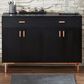 Furniture of America Lester Buffet Table in Black and Rose Gold, , large