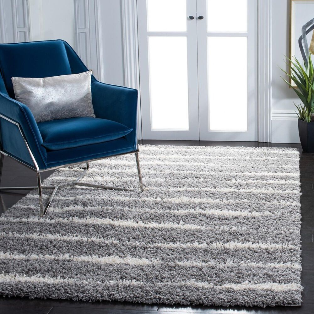 Safavieh Venus Shag VNS603J 2&#39;7&quot; x 5&#39; Grey and Ivory Area Rug, , large