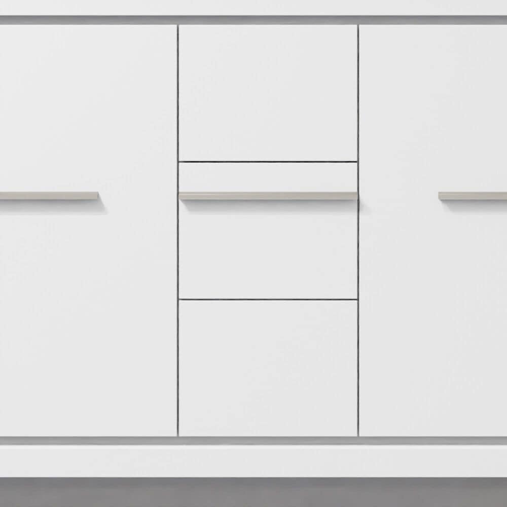 Lexora Home Lafarre 60" Double Bathroom Vanity in White with 2 cm White Quartz Top and Rectangular Sinks, , large