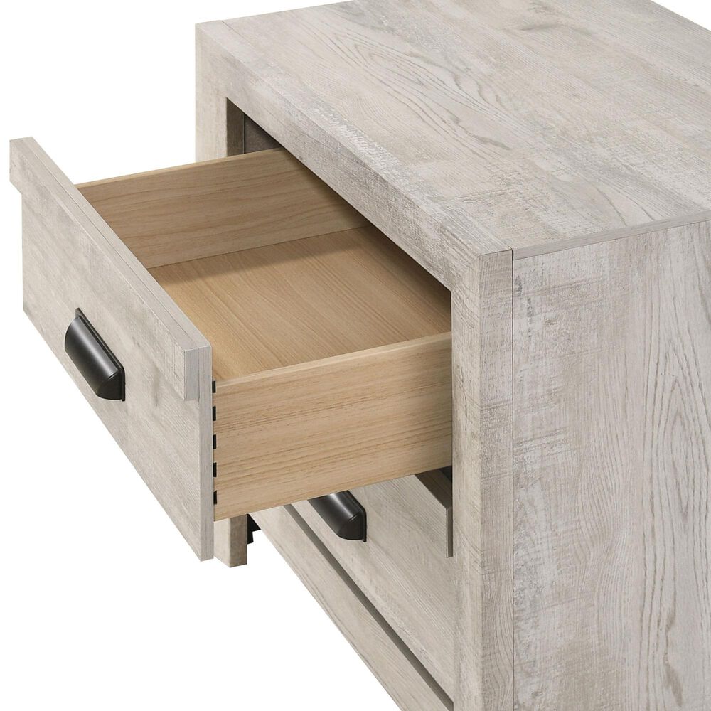 Crown Mark Valor 3-Piece Queen Bedroom Set with Two Nightstands in Light Gray, , large