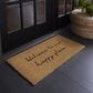 Balta Rugs Welcome to our Happy Place Black 1"6" x 2"6" Door Mat, , large