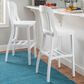 Linon Home Decor Maylen Bar Stool in Lustrous White (Set of 2), , large