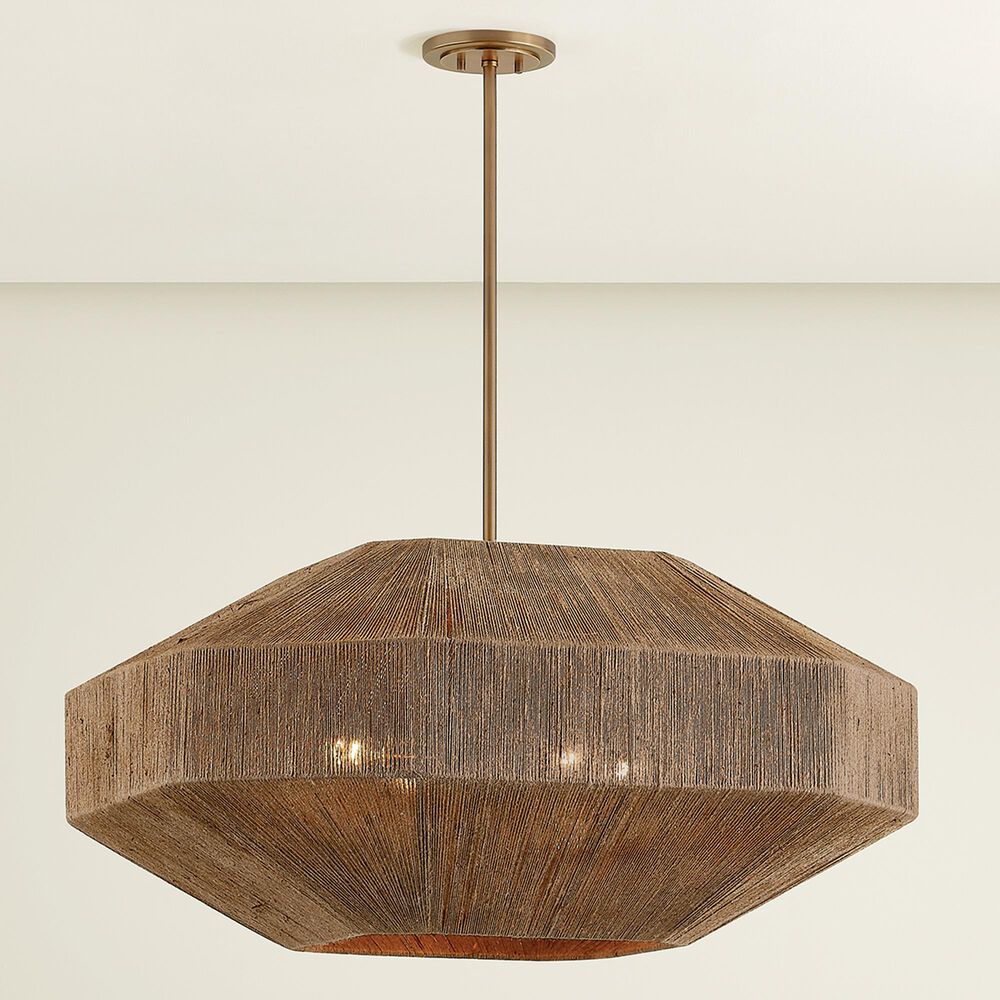 Troy Lighting Laken 36" 4-Light Chandelier in Patina Brass, , large