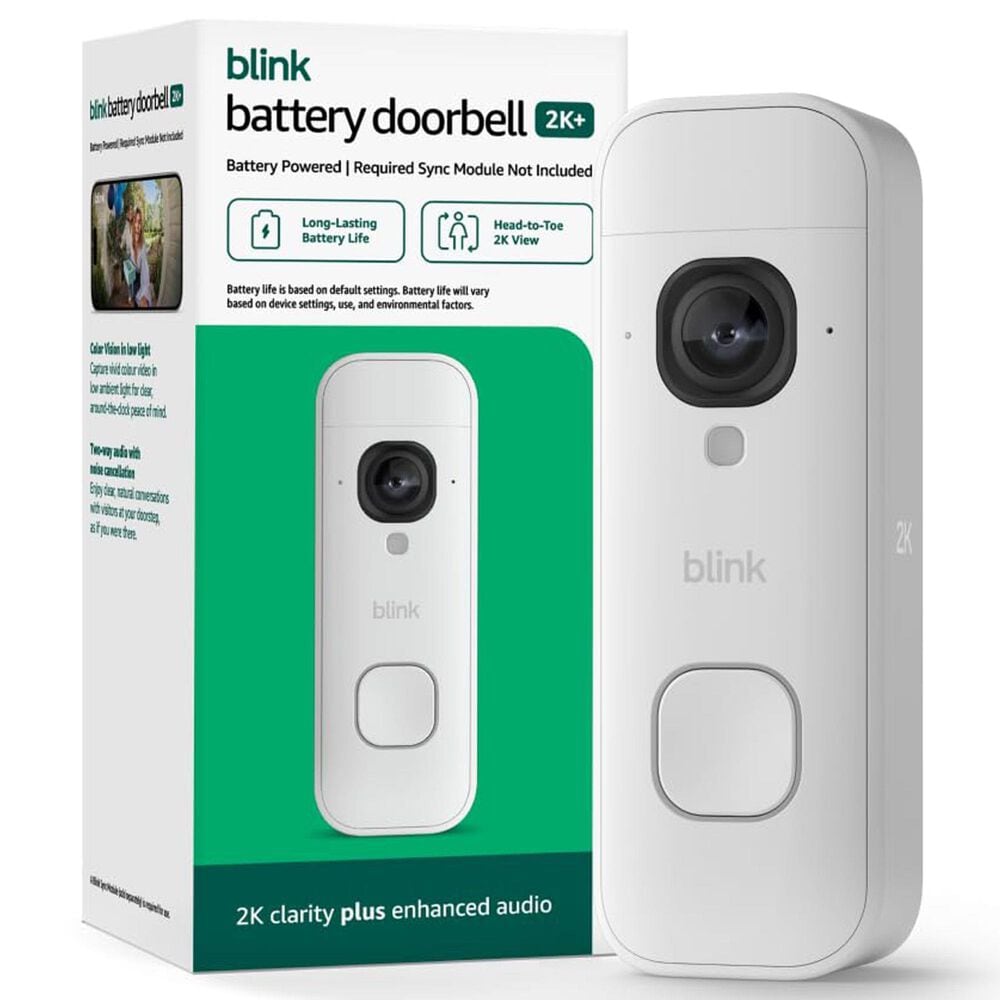 Blink Battery Doorbell 2K+ Wireless in White, , large